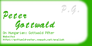 peter gottwald business card